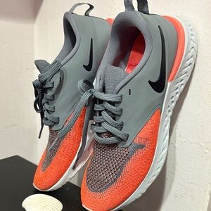 Nike Women's Sneakers - Gray and Orange